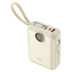 알로코리아 대용량 일체형 미니 고속충전 보조배터리 20000mAh