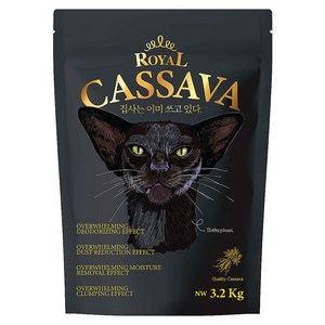 펫스토리로얄 카사바 냄새먹는 고양이 모래 무향, 3.2kg, 무향, 1개