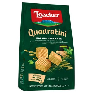 로아커 웨하스 콰드라티니 말차, 110g, 1개