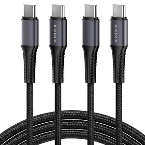 케이맥스 60W 메탈패브릭 C-C타입 초고속 충전 케이블