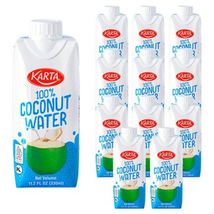 카르타 100% 코코넛 워터, 330ml, 12개