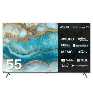 인켈 4K UHD LED TV, 139cm(55인치), 스마트 TV, 스탠드형, 고객직접설치