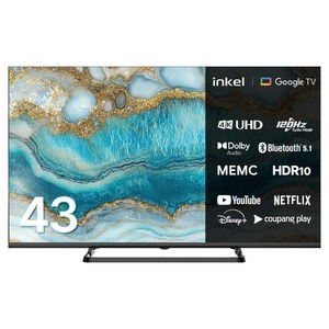 인켈 4K UHD LED TV, 109cm(43인치), 스마트 TV, 스탠드형, 고객직접설치