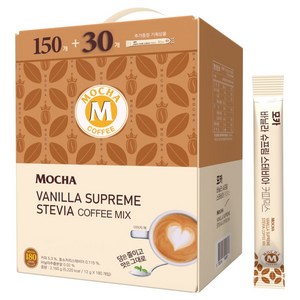 모카씨엔티 바닐라 슈프림 스테비아 커피믹스, 12g, 180개입, 1개