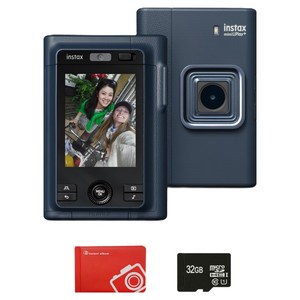 인스탁스 미니 리플레이 플러스 듀얼 카메라 미드나잇 블루 32GB 마이크로 SD카드 오리진 미니앨범 랜덤발송