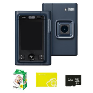 인스탁스 미니 리플레이 플러스 듀얼카메라 미드나잇 블루 + 필름 20p + 32GB 마이크로 SD카드 + 오리진 미니앨범 랜덤발송 세트