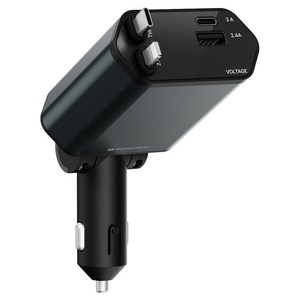 구스페리 4in1 릴타입 차량용 시거잭 고속 충전기 C타입 / 애플8핀