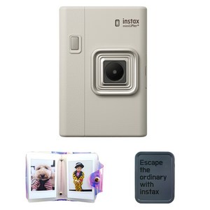 인스탁스 미니 리플레이 플러스 듀얼 카메라 샌드 베이지 + 홀로그램 1단앨범 + 틴케이스 랜덤발송 세트