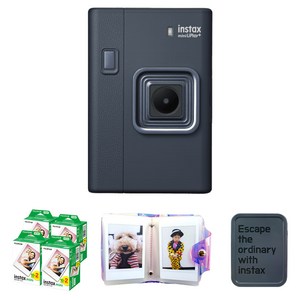 인스탁스 즉석카메라 미드나잇블루 + 필름 80p + 홀로그램 1단앨범 + 틴케이스 랜덤발송 세트