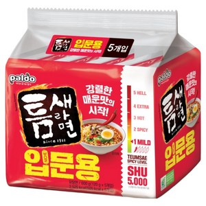 틈새라면 입문용 120g, 5개, (1팩)