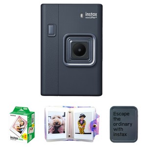 인스탁스 미니 리플레이 플러스 듀얼 카메라 미드나잇 블루 + 필름 20p + 홀로그램 1단 앨범 + 틴케이스 랜덤발송 세트