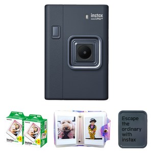인스탁스 미니 리플레이 플러스 듀얼 카메라 미드나잇 블루 + 필름 40p + 홀로그램 1단 앨범 + 틴케이스 랜덤발송 세트