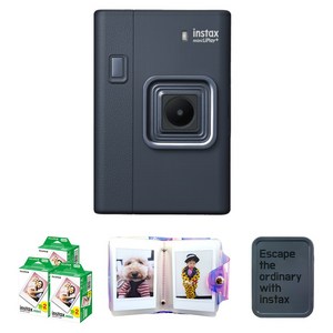 인스탁스 미니 리플레이 플러스 듀얼 카메라 미드나잇블루 필름 60p 홀로그램 1단앨범 틴케이스 랜덤발송