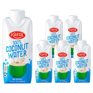 카르타 100% 코코넛 워터, 330ml, 6개