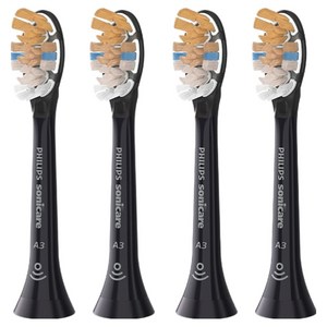 필립스 소닉케어 A3 프리미엄 올인원 칫솔모 블랙 4p