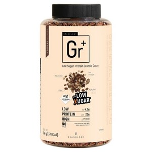 그라놀로지 Gr플러스 저당 프로틴 그래놀라 카카오, 340g, 1개