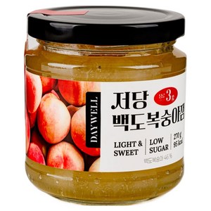 데이웰 저당 백도복숭아잼, 270g, 1개