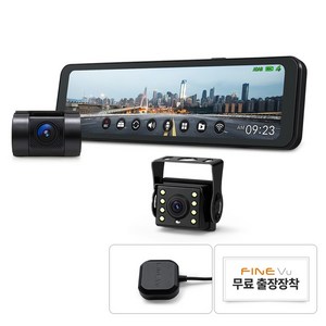 파인뷰 실외형 LED 룸미러 블랙박스 R5 POWER, 후방카메라 1.7m..., 64GB