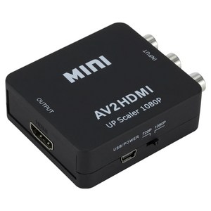 YTEK AV to HDMI 변환기 컨버터 블랙