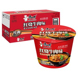 캉스푸 홍소우육향 컵라면 110g, 12개