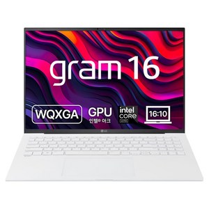 LG전자 그램 AI 16 스노우 화이트, 코어Ultra5, 256GB, 16GB, Free DOS, 2025.01