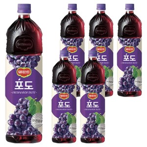 델몬트 포도100 주스, 1.5L, 6개