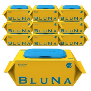 블루나 본 오리지널 유아물티슈 캡형, 100매, 50g, 10개