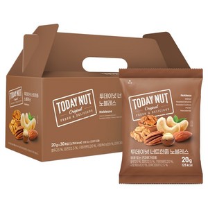 투데이넛 너트한줌 노블레스 믹스넛 20g, 20g, 30개