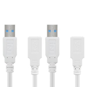 인네트워크 풀몰딩 USB3.0 연장 케이블 화이트 IN-U3MFW05