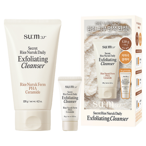 su:m37° 시크릿 라이스 누룩 필링 투 폼 클렌저 120g + 10g 세트