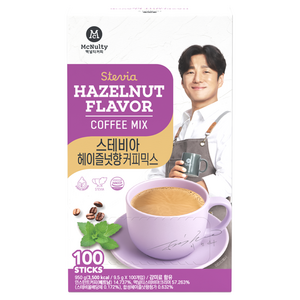 맥널티커피 스테비아 커피믹스 헤이즐넛향, 100개입, 9.5g, 1개