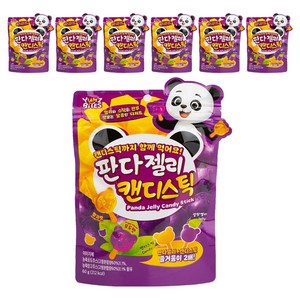 판다 젤리 캔디스틱, 60g, 7개