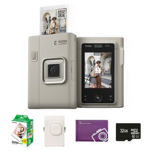 인스탁스 미니 리플레이 플러스 샌드베이지 + 필름 2개 x 20p + 케이스 샌드베이지 + 32GB메모리 + 오리진미니앨범 랜덤발송 세트