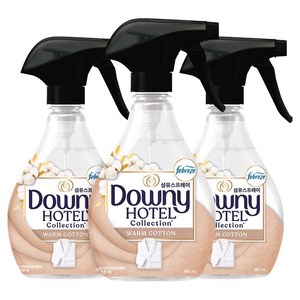 다우니 호텔 컬렉션 섬유스프레이 웜코튼향 본품, 360ml, 3개