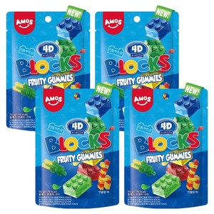 아모스스위츠 블록스 프루티 구미 젤리, 56g, 4개