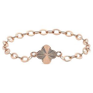 로이드 여성용 튜더로즈 쁘띠 컷팅 10K 골드 체인 반지 + 쇼핑백