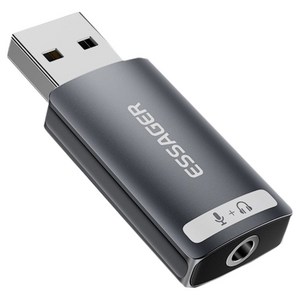에세이저 싱글포트 USB A TO 외장형 사운드카드 3.5mm