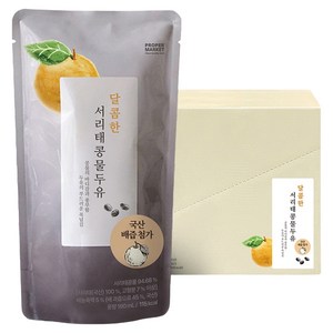 프로퍼마켓 달콤한 서리태 콩물 두유, 190ml, 10개