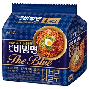 팔도비빔면 더블루 135g, 4개, (4개 X 1개 X 1개)