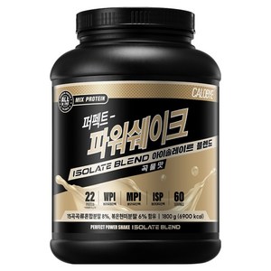 칼로바이 퍼펙트 파워쉐이크 아이솔레이트 블렌드 단백질쉐이크 곡물맛 60회분, 1.8kg, 1개