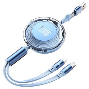 레드에셋 120W 2in1 초고속 충전 릴케이블