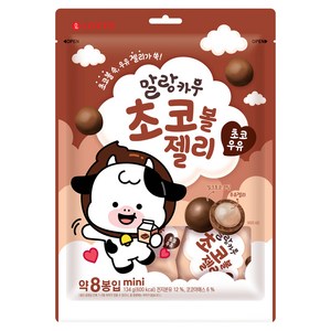 롯데웰푸드 말랑카우 초코볼젤리 초코우유맛, 134g, 1개