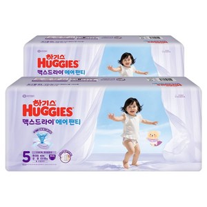 하기스 맥스드라이 에어 팬티형 기저귀 남여공용 특대형, 5단계, 80매