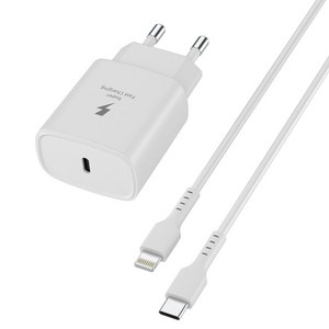 요이치 헤라S 25W 분리형 어댑터 초고속 PD 충전기 GaN + c to 8핀 케이블 200cm 세트