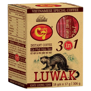 씨세븐 루왁 위즐 인스턴트 커피, 18개입, 17g, 1개