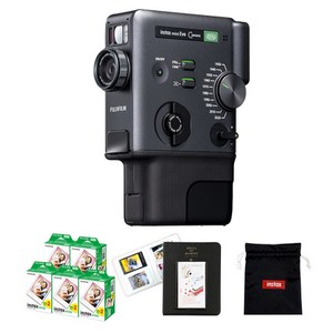 인스탁스 미니 에보 시네마 카메라 블랙 + 필름 100p + 2단앨범 + 로고파우치 세트
