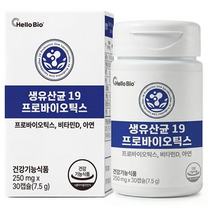 헬로바이오 생유산균 19 프로바이오틱스 7.5g, 30정, 1개