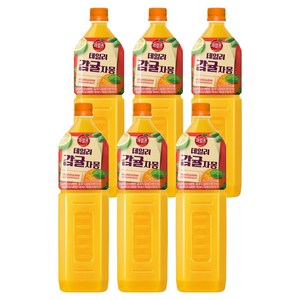 해태htb 과일촌 데일리 감귤자몽 주스, 1.5L, 6개