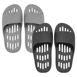 샤바스 부드러운 플랫 물빠짐 욕실화 2종 세트