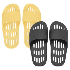 샤바스 부드러운 플랫 물빠짐 욕실화 2종 세트